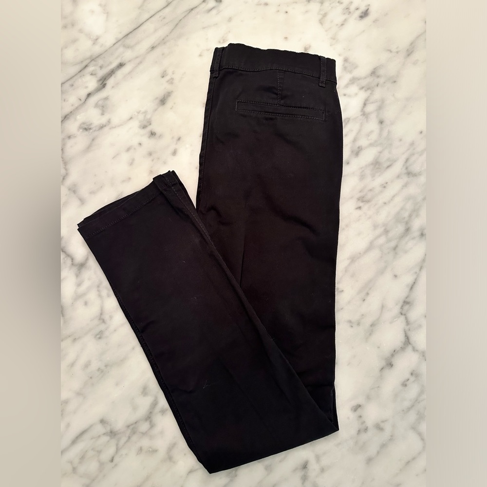 Children’s Place Flat Front Black Cotton Pants - Boys size 16